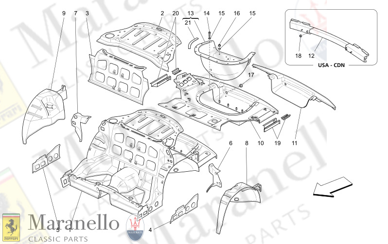 C9.05 - 1 REAR STRUCTURAL FRAMES AND SHEET PANELS