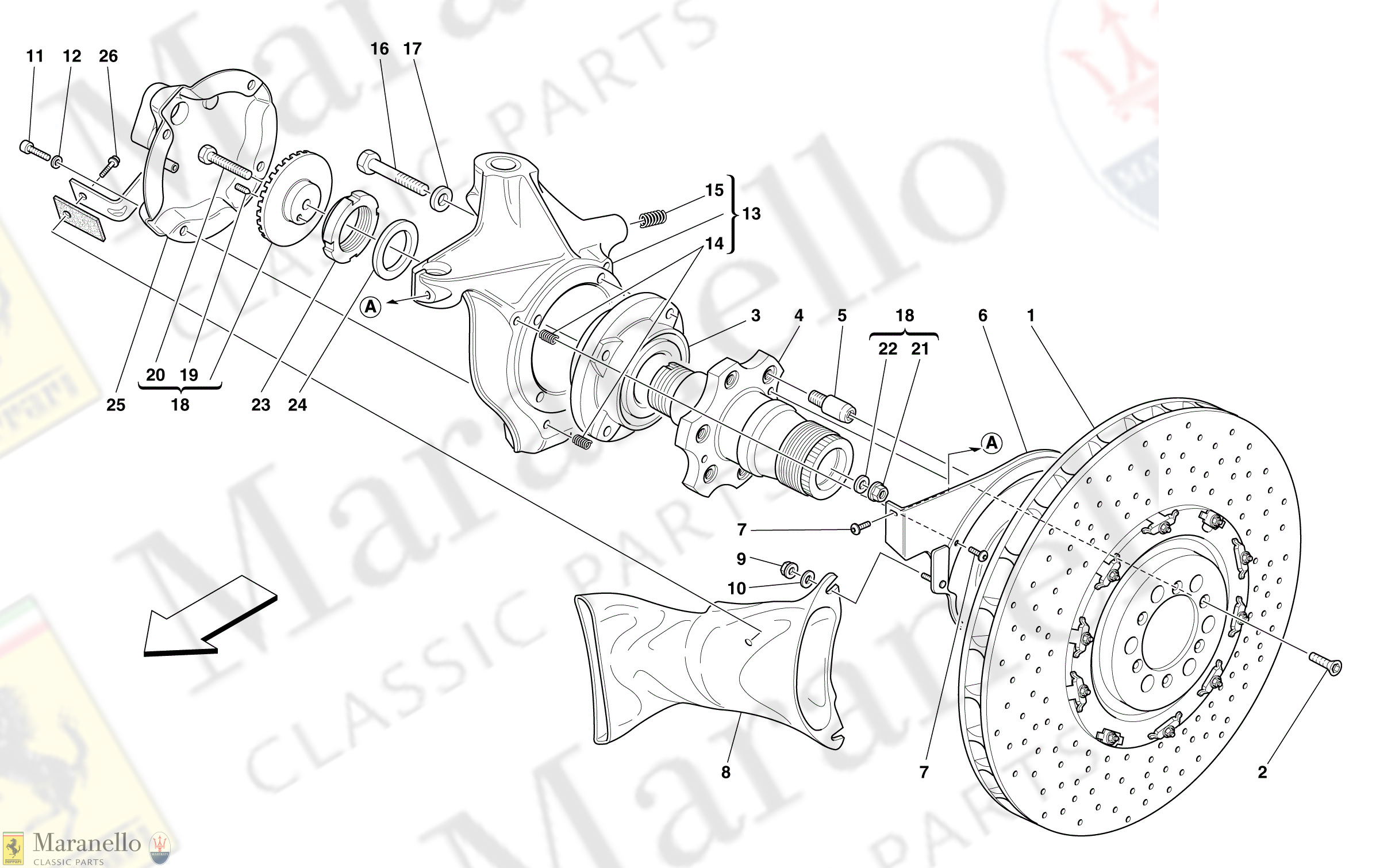 C 40 - Front Brake Disc And Steering Knuckle