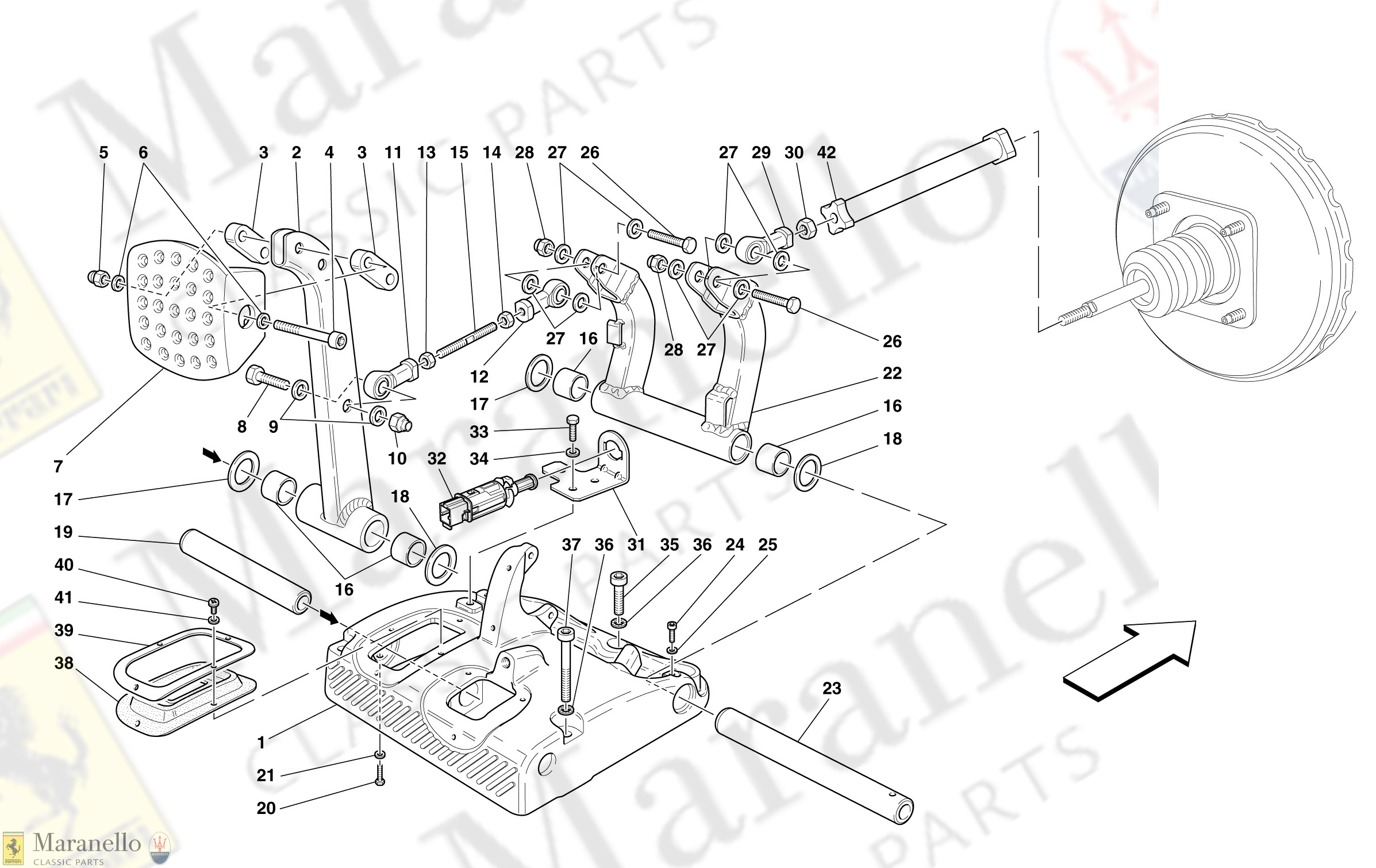 C 32 - Pedals - Brake Pedal