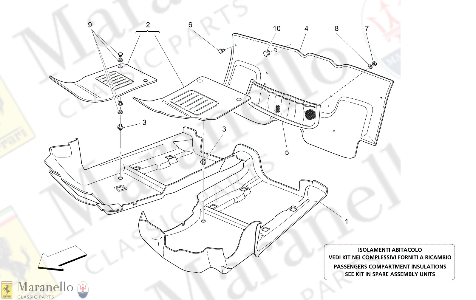 C9.60 - 11 - C960 - 11 Passenger Compartment Mats