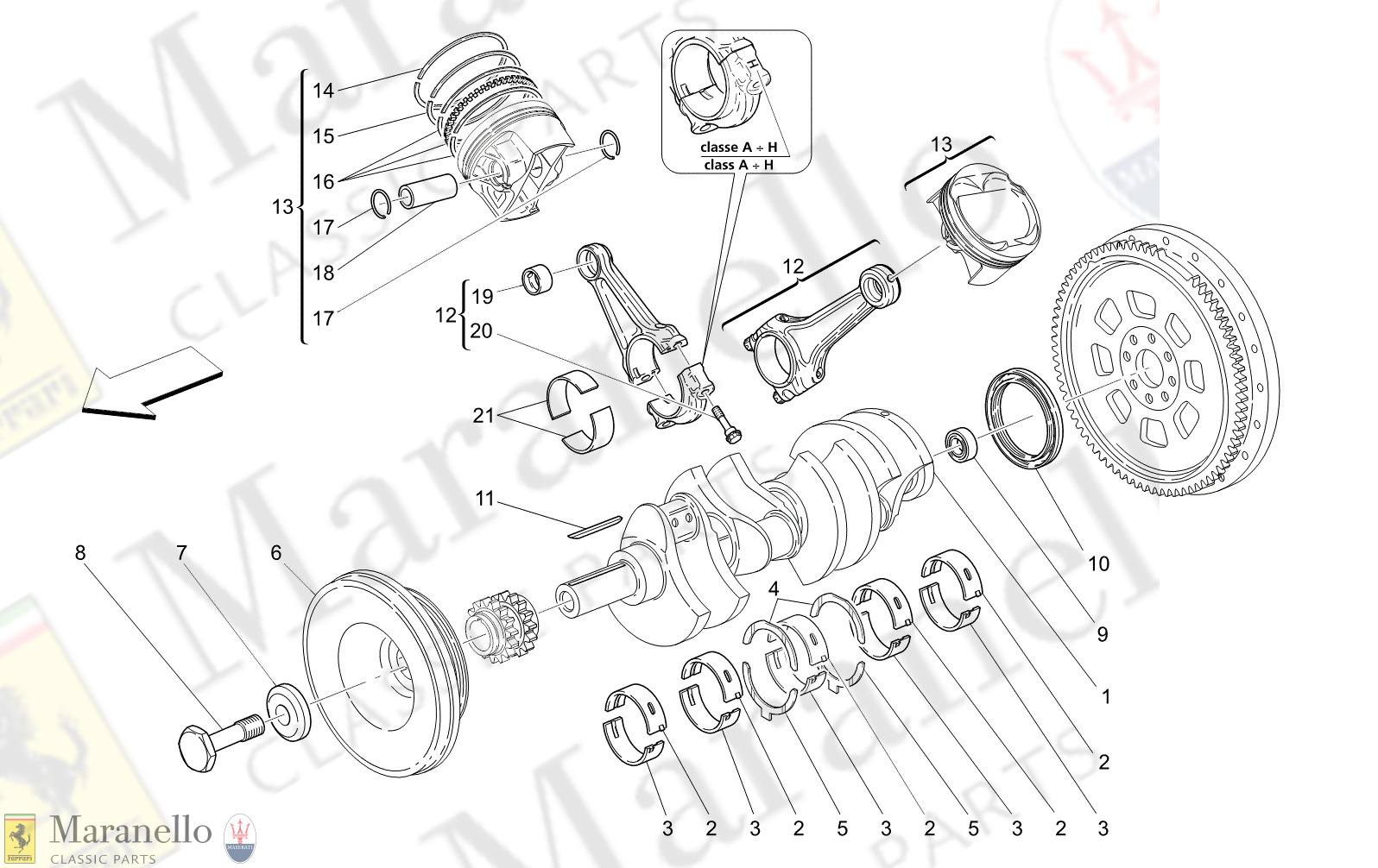 M1.10 - 11 - M110 - 11 Crankshaft, Connecting Rods And Pistons