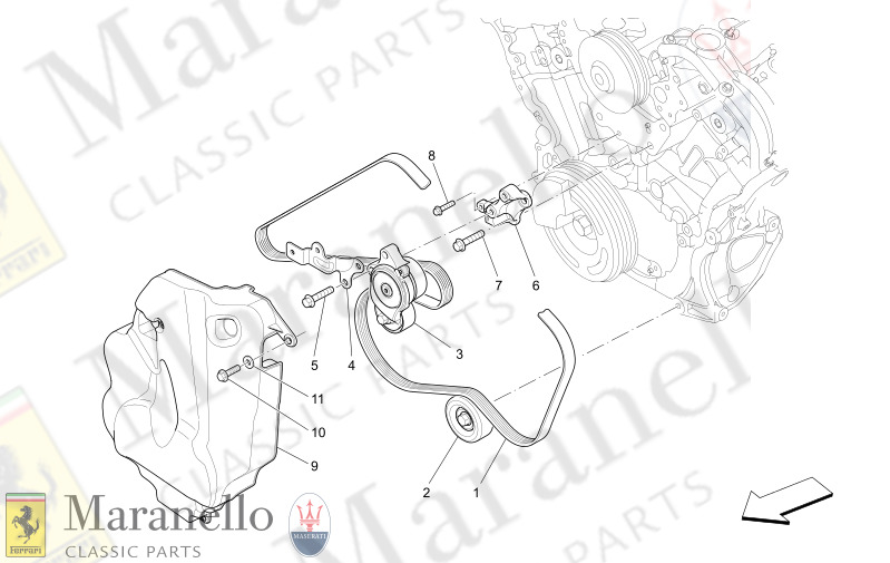 01.11 - 3 AUXILIARY DEVICE BELTS