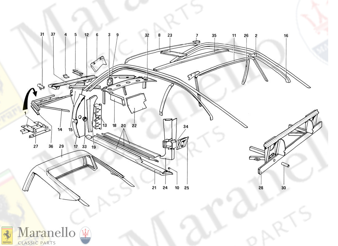 103 - Body Shell - Inner Elements