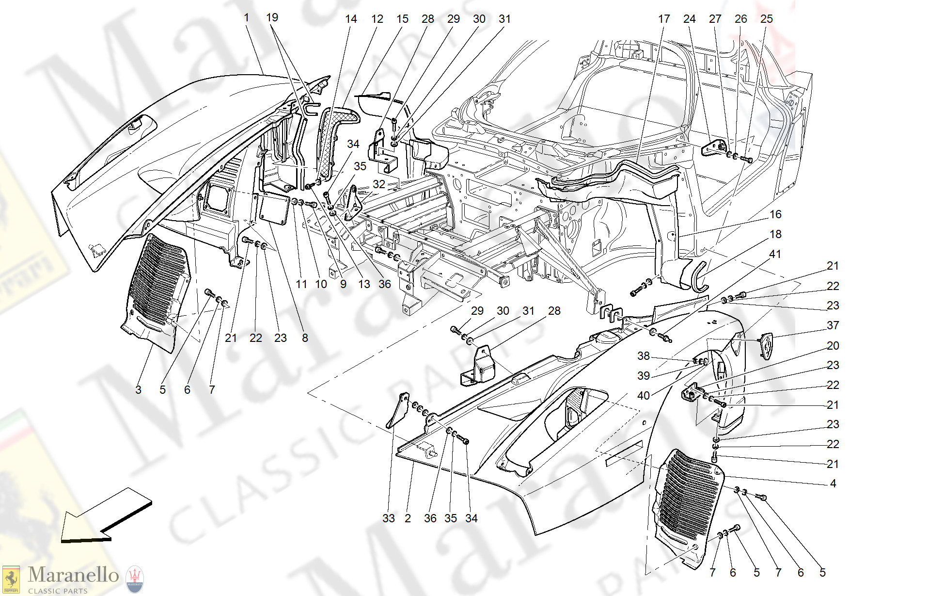 103 - Front - Outer Trims And Wheelhouse