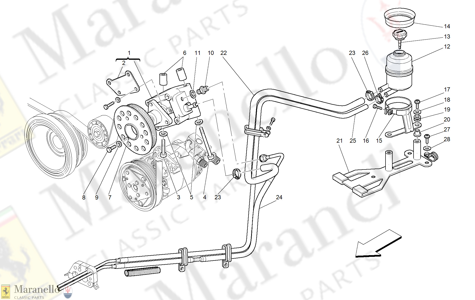 038 - Hydraulic Steering Pump And Tank