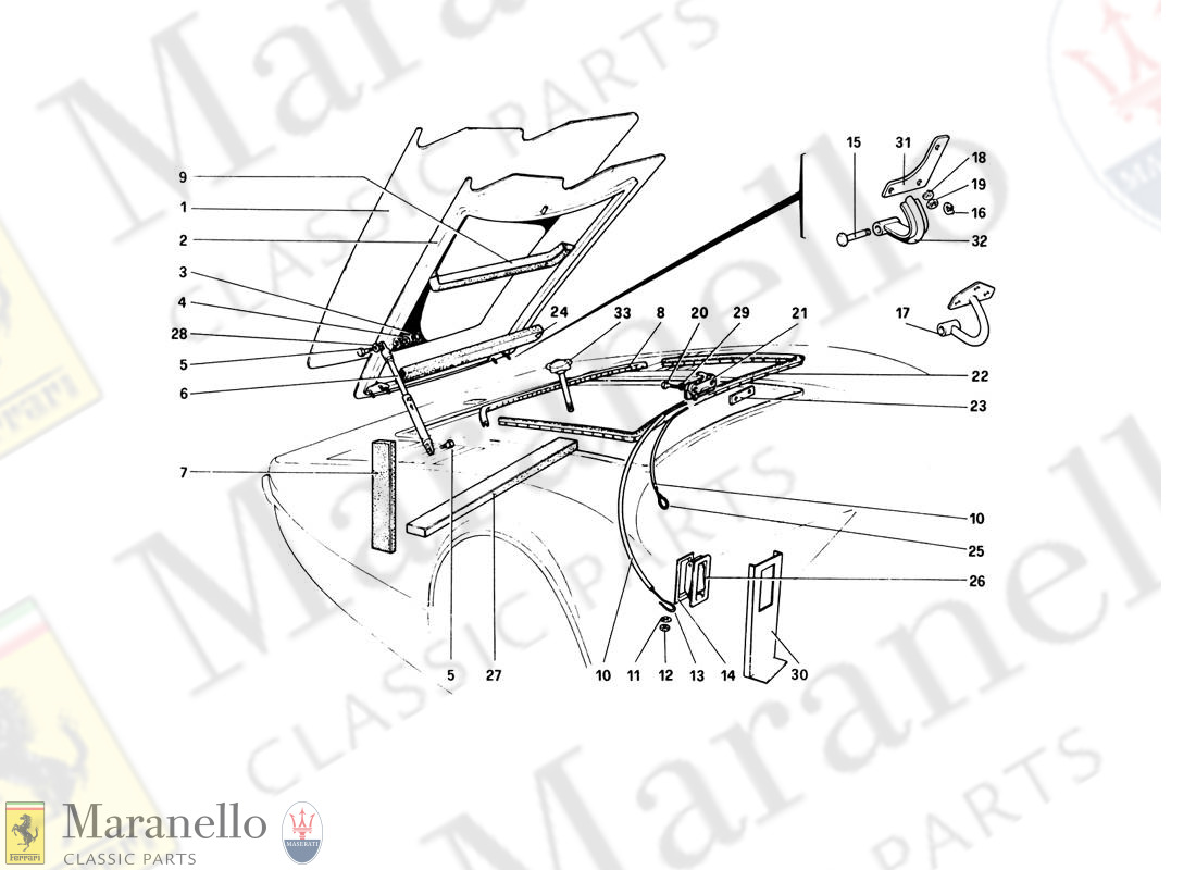 156 - Front Compartment Lid (Variants For RHD - Aus Versions)