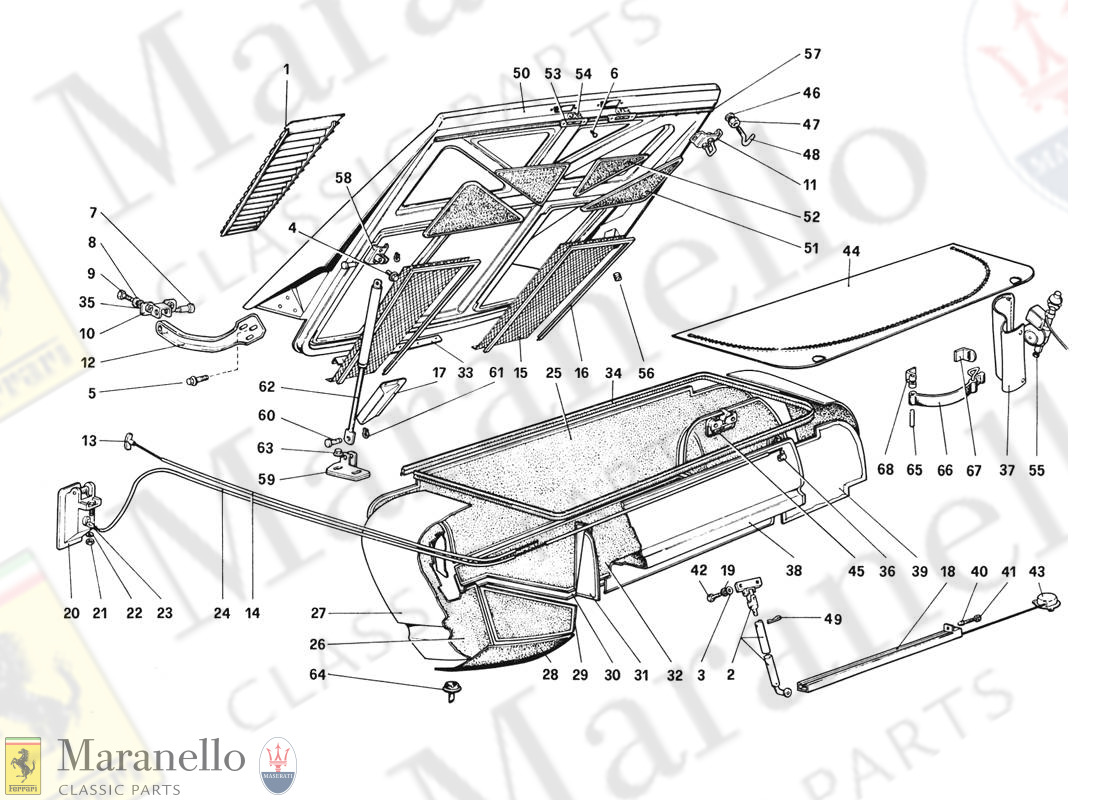 157 - Rear Bonnet And Luggage Compartment Covering (Variants For RHD - Aus Version)