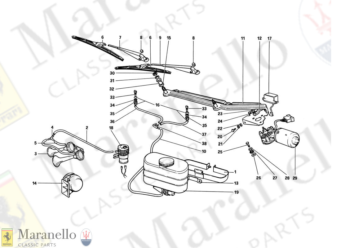 120 - Windshield Wiper, Washer And Horn