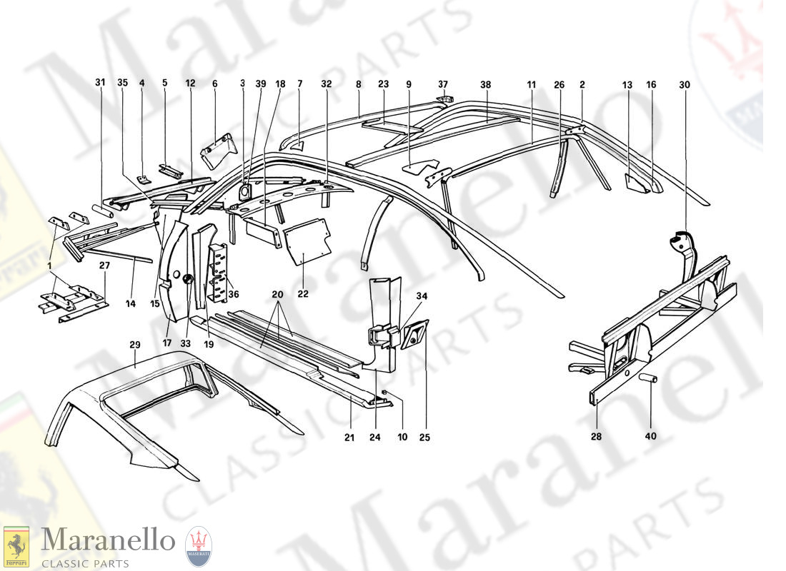 154 - Body Shell - Inner Elements (Variants For RHD - Aus Versions)